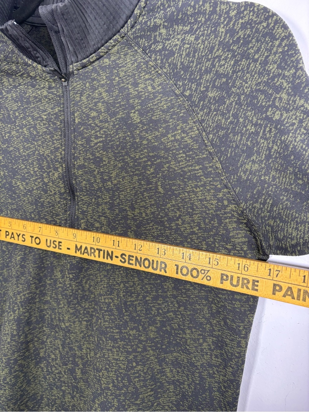 lululemon athletica Rest Less Olive and Black Athletic Half-Zip Sweater - Picture 5 of 7